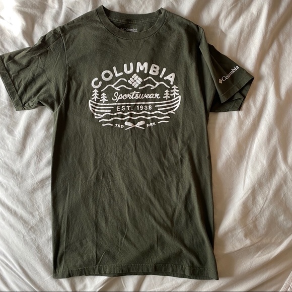 Army green columbia shirt - Picture 2 of 5